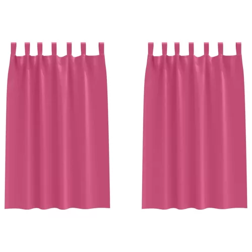  Függönyök függönyökkel 2 pcs Fényes rózsaszín Poliészter