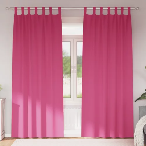  Függönyök 2 pcs Fényes rózsaszín 245 x 140 cm Poliészter