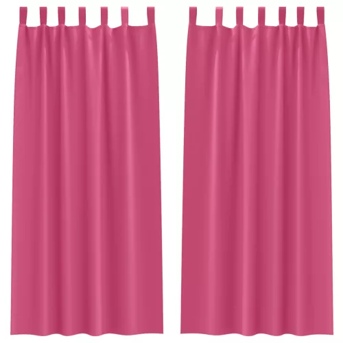  Függönyök 2 pcs Fényes rózsaszín 245 x 140 cm Poliészter