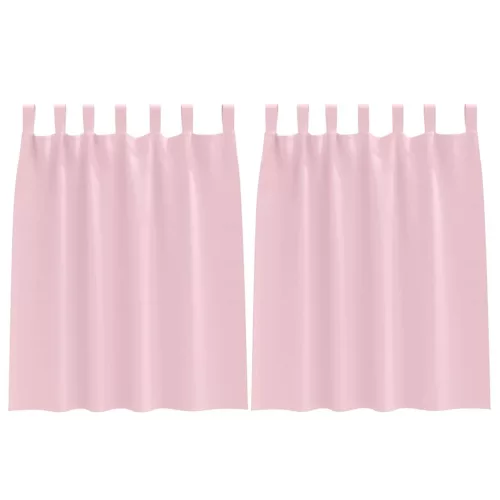  Függönyök függönyökkel 2 pcs Baba rózsaszín Poliészter