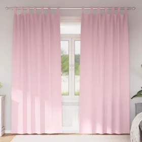    Függönyök 2 pcs Baba rózsaszín 245 x 140 cm Poliészter