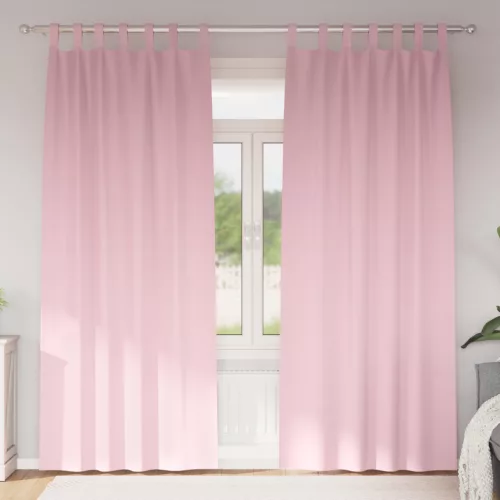  Függönyök 2 pcs Baba rózsaszín 245 x 140 cm Poliészter