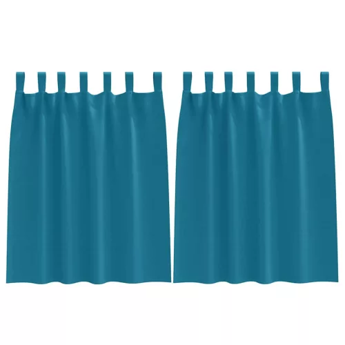  Függönyök függönyökkel 2 pcs Türkiz Poliészter