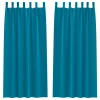  Függönyök függönyökkel 2 pcs Türkiz 245 x 140 cm Poliészter