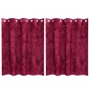  Bársonyfüggönyök függönyökkel 2 pcs Bordó 140 x 140 cm Bársony