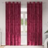  Bársonyfüggönyök függönyökkel 2 pcs bordó 225 x 140 cm Bársony