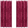  Bársonyfüggönyök függönyökkel 2 pcs bordó 245 x 140 cm Bársony