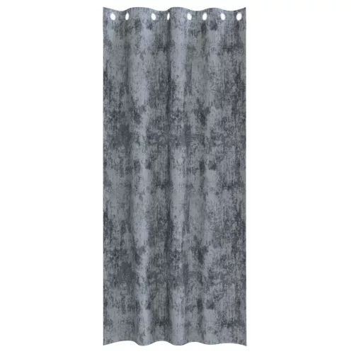  Velúr Függönyök 2 Pár Szemfüggönnyel Ezüst Szürke 260 x 140 cm