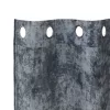  Velúr Függönyök 2 Pár Szemfüggönnyel Ezüst Szürke 260 x 140 cm