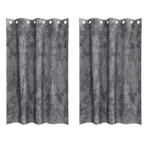  plüss függönyök 2 db lyukkal Szürke 175x140 cm