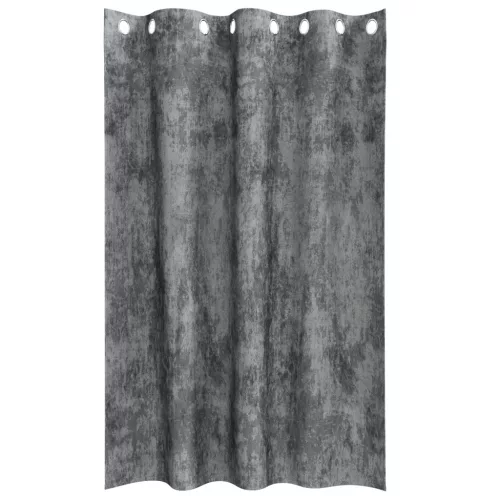  plüss függönyök 2 db lyukkal Szürke 175x140 cm
