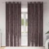  Barna bársonyfugöny 2 db grommettel 245x140 cm