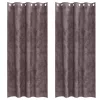  Barna bársonyfugöny 2 db grommettel 245x140 cm