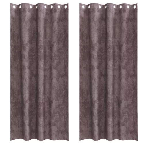  Barna bársonyfugöny 2 db grommettel 245x140 cm
