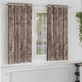  Grommet Függönyök Cappuccino Poliészter 140 x 175 cm