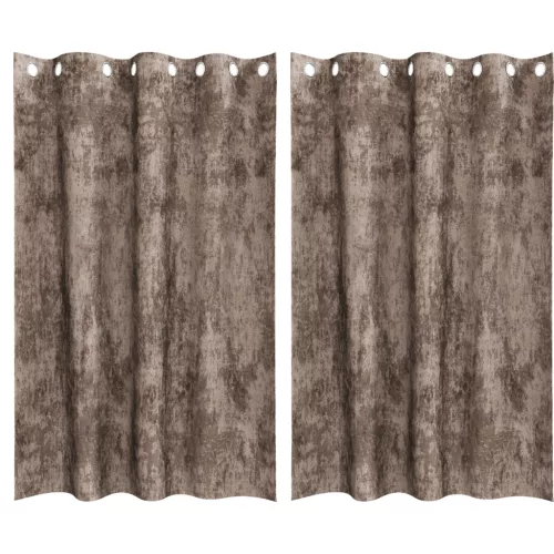  Grommet Függönyök Cappuccino Poliészter 140 x 175 cm