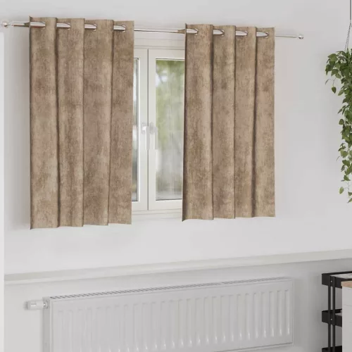  Bársonyfüggönyök 2 pcs pezsgőszín 140 x 140 cm Bársony