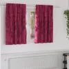  Bársonyfüggönyök függönyökkel 2 pcs bordó 140 x 140 cm Bársony