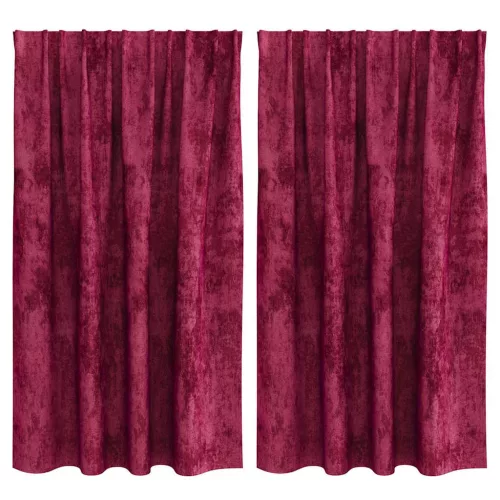  Bársonyfüggönyök függönyökkel 2 pcs bordó 140 x 140 cm Bársony