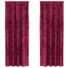  Bársonyfüggönyök függönyökkel 2 pcs bordó 225 x 140 cm Bársony
