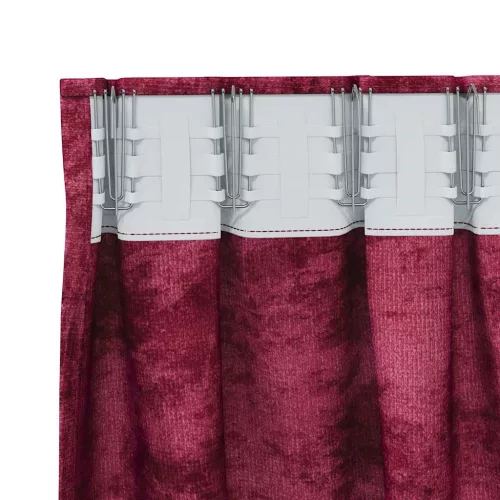  Bársonyfüggönyök függönyökkel 2 pcs bordó 225 x 140 cm Bársony