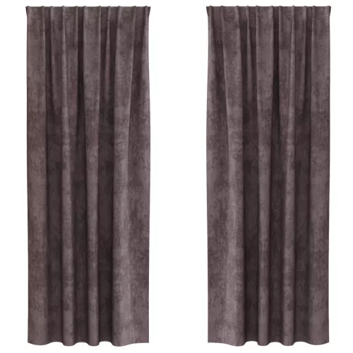  Bársony Függönyök 2 db Személyekkel Barna 225x140 cm