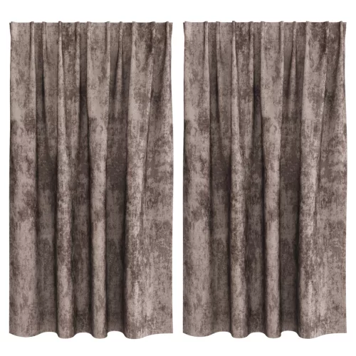  Velúr Függöny 2 db Zsinórral Kávé 140x140 cm
