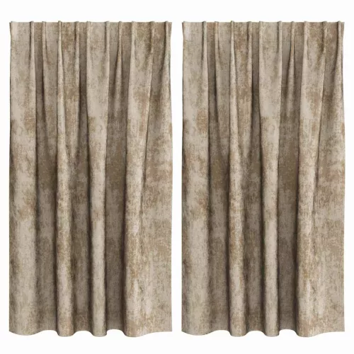  Bársonyfüggönyök 2 pcs pezsgőszín 140 x 140 cm Bársony