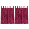  Bársonyfüggönyök függönyökkel 2 pcs Bordó 140 x 140 cm Bársony