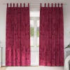  Bársonyfüggönyök függönyökkel 2 pcs bordó 225 x 140 cm Bársony