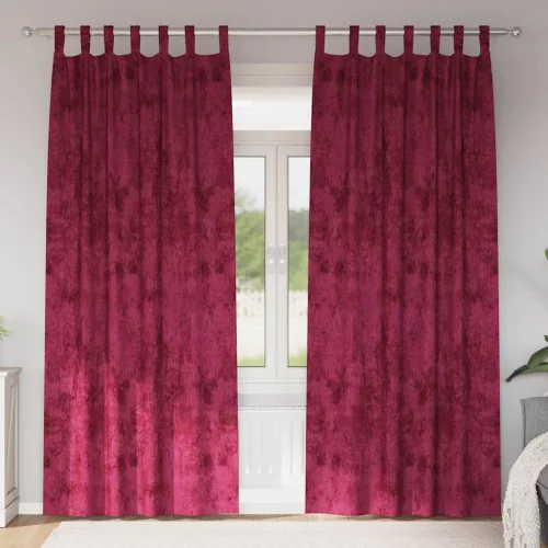  Bársonyfüggönyök függönyökkel 2 pcs bordó 225 x 140 cm Bársony