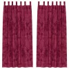 Bársonyfüggönyök függönyökkel 2 pcs bordó 225 x 140 cm Bársony