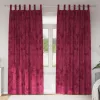  Velúr Függönyök 2 db Fülekkel Burgundi Vörös 245x140 cm