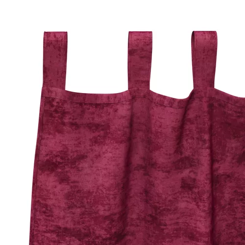  Velúr Függönyök 2 db Fülekkel Burgundi Vörös 245x140 cm