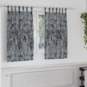    Vellúr Függöny 2 db Gombfüllel Ezüst Szürke 140x140 cm