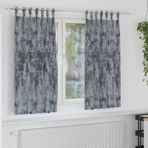 bársonyfuggöny 2 db Gombfüllel Ezüstszürke 175x140 cm