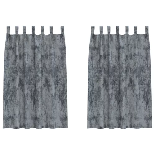  bársonyfuggöny 2 db Gombfüllel Ezüstszürke 175x140 cm