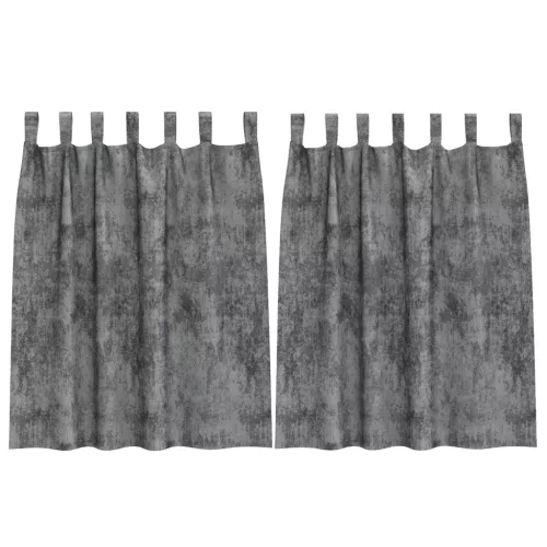  2 db gombfüles szürke függöny 140x140 cm