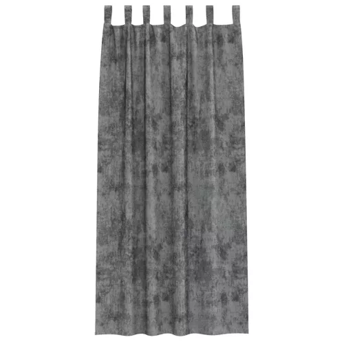  Velúr Függönyök 2 db Gombos Szürke 260x140 cm