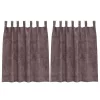  Bársony Függönyök 2 db Gombfülekkel Barna 140x140 cm