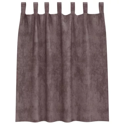  Bársony Függönyök 2 db Gombfülekkel Barna 140x140 cm