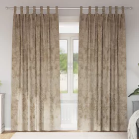  bársony függöny 2 db hurokkal Champagne 225x140 cm