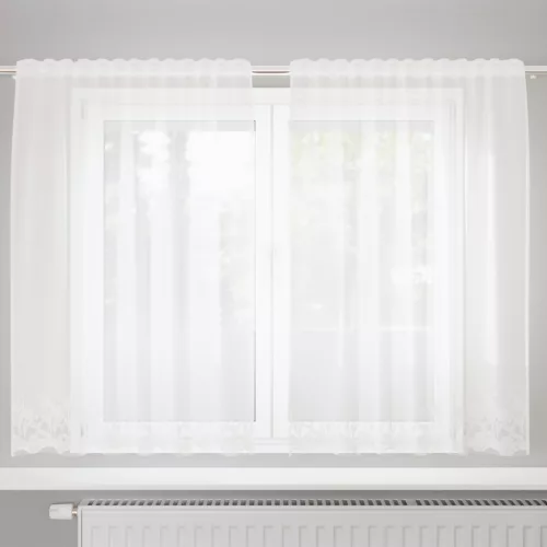  Csipkés Függöny függönyökkel Fehér 150 x 180 cm Poliészter