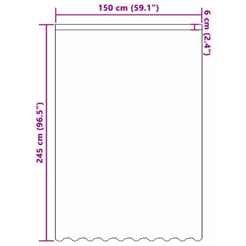  Csipkés Függöny függönyökkel Fehér 150 x 245 cm Poliészter