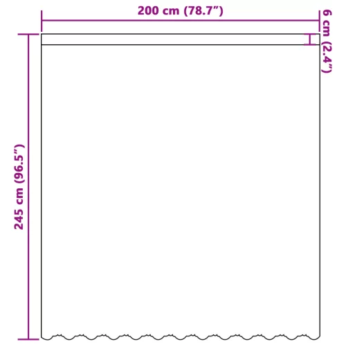  Csipkés Függöny függönyökkel Virágos Fehér 200 x 245 cm Poliészter
