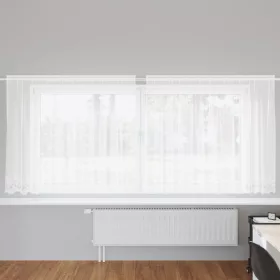    Csipkés Függöny függönyökkel Fehér 300 x 140 cm Poliészter