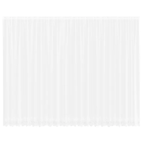  Csipkés Függöny függönyökkel Virágos Fehér 600 x 280 cm Poliészter