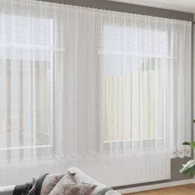    Csipkés Függöny függönyökkel Fehér 750 x 220 cm Poliészter