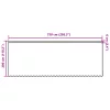  Csipkés Függöny függönyökkel Fehér 750 x 280 cm Poliészter