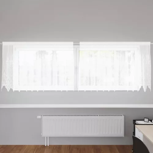  Függönyök függönyökkel Fehér 300 x 80 cm Poliészter